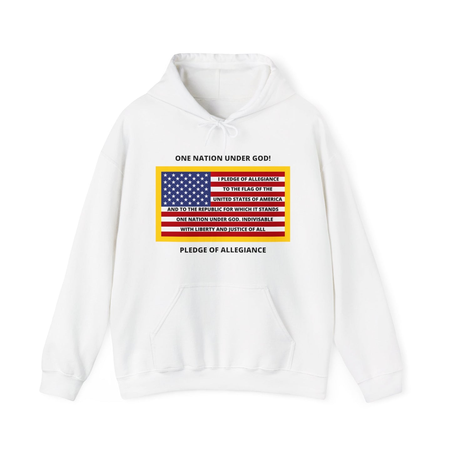 Pledge of Allegiance One Nation Under GOD! Unisex Heavy Blend Hooded Sweatshirt