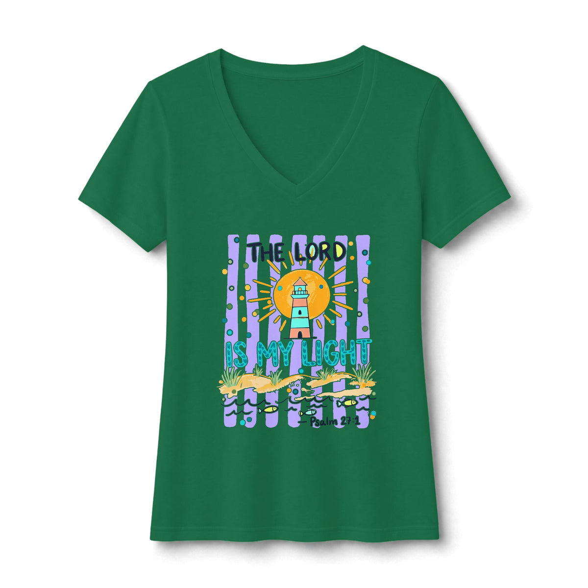 The Lord is my Light Women's Ideal V-Neck Tee