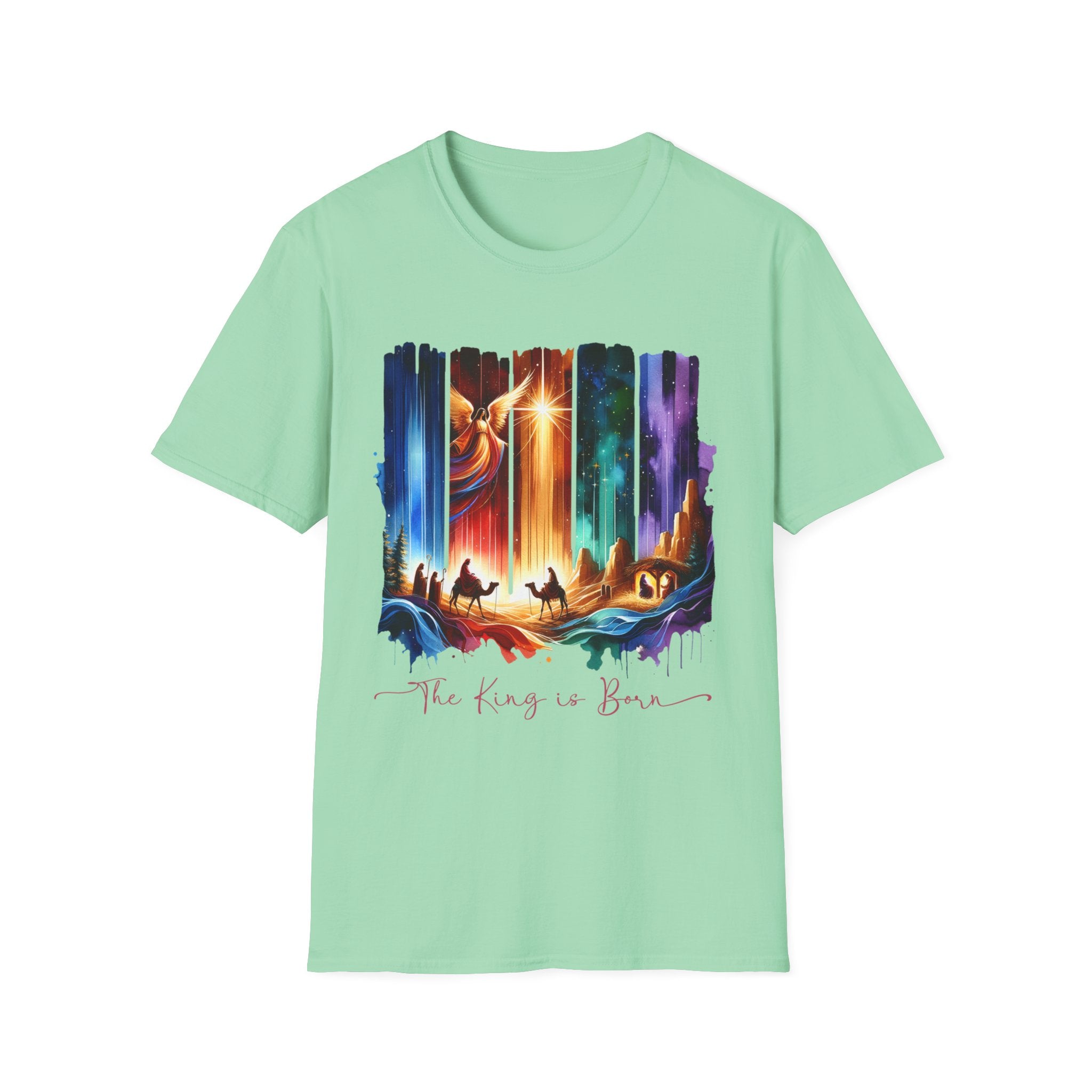 Vibrant Fantasy T-Shirt, Colorful Graphic Tee, Unisex Art Shirt, Great Gift for Fans, Unique Casual Wear, The King is Born Shirt