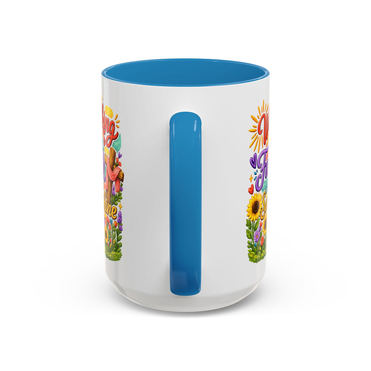 Walking by Faith and Sunshine Inspirational Coffee Mug