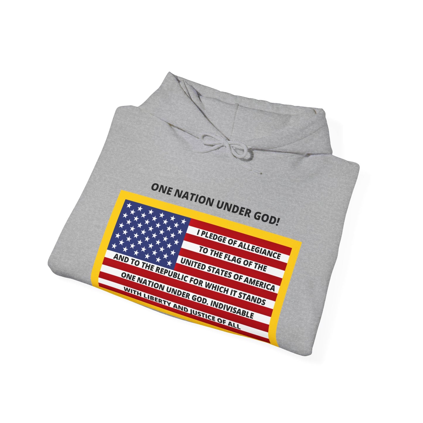 Pledge of Allegiance One Nation Under GOD! Unisex Heavy Blend Hooded Sweatshirt