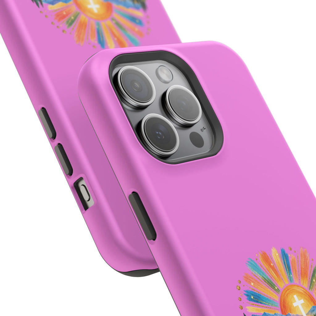 Magnetic Phone Case – “Walking on Sunshine with Lords Glory” Sunrise Design