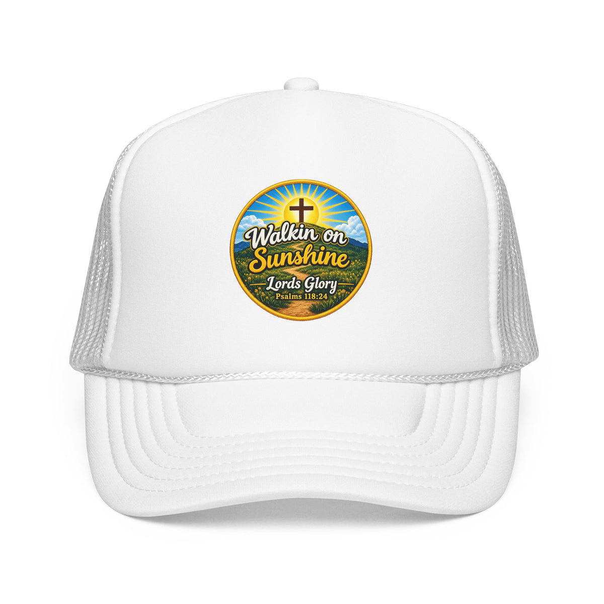 Walkin' on Sunshine Trucker Hat — 'Lord's Glory with Lori' Christian Mesh Cap