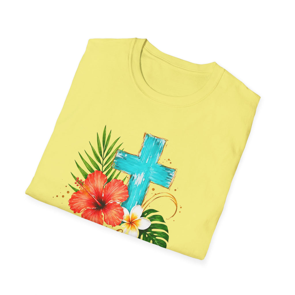 Sunshine & Jesus T-Shirt — Tropical Cross Christian Tee