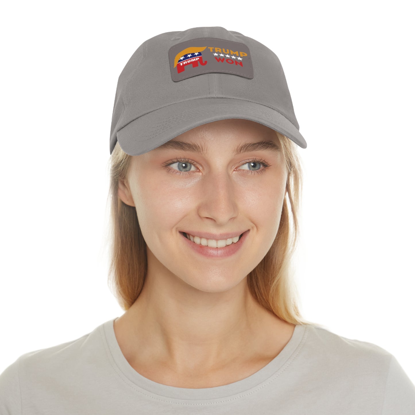 Trump Won Mom and Dad Hat with Leather Patch (Rectangle)