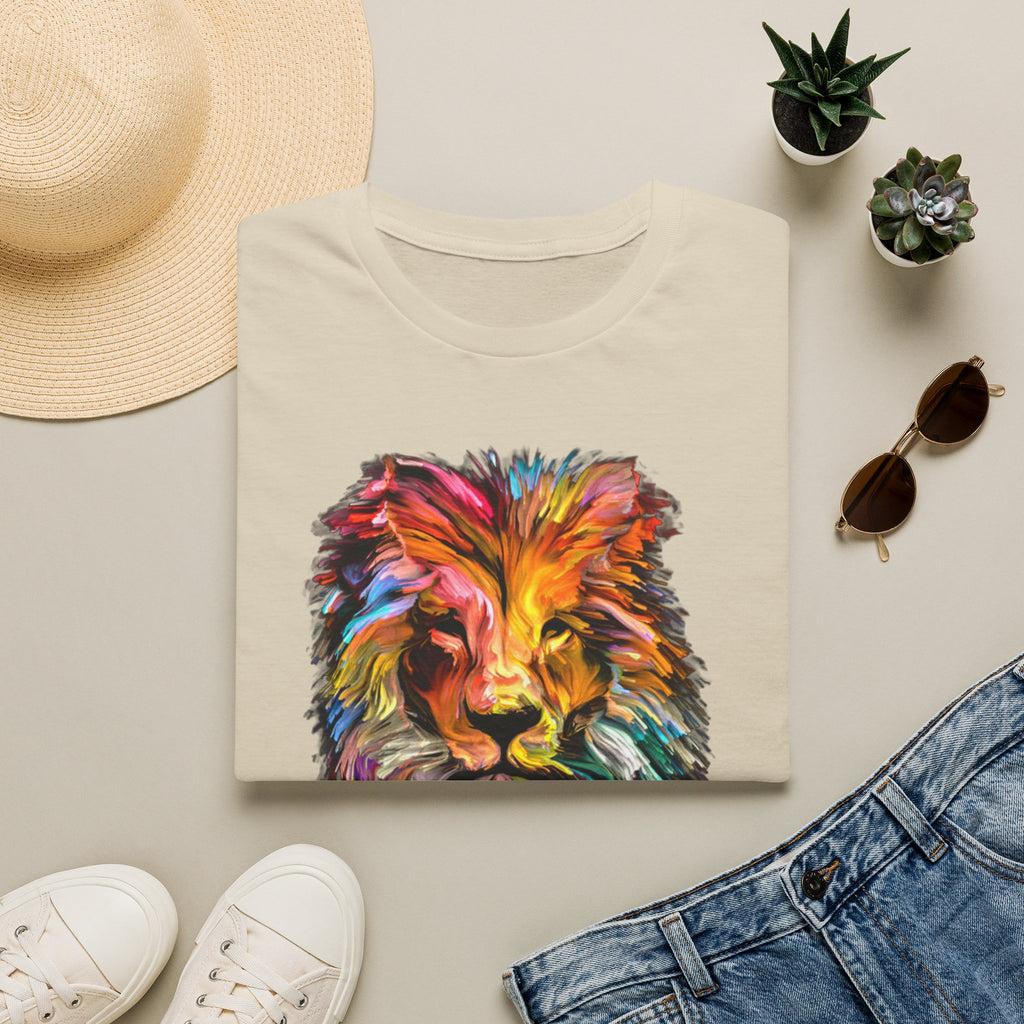 Lion of Judah Colorful Lion T-Shirt — "The Lion of Judah / Aryeh Yehudah" Graphic Tee