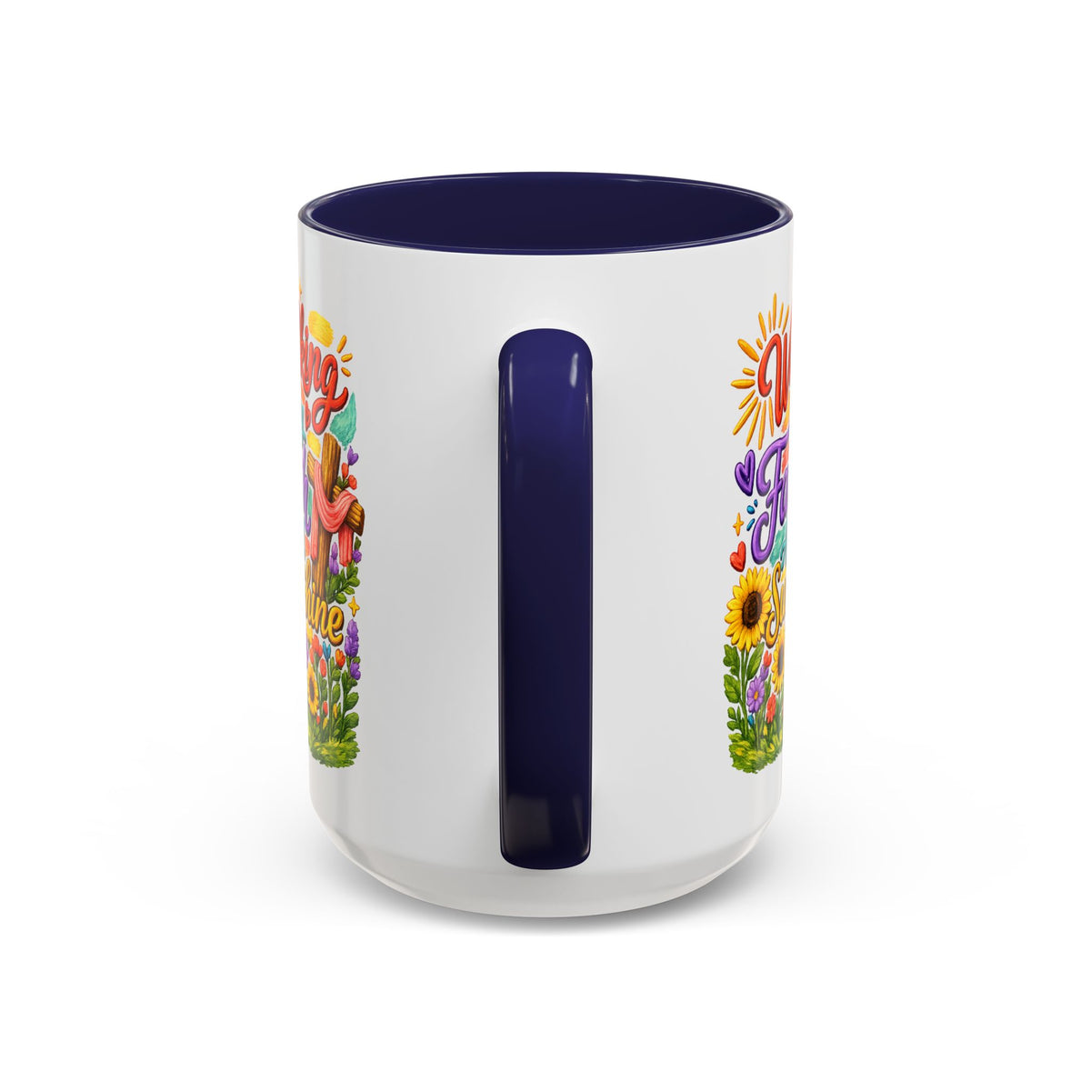 Walking by Faith and Sunshine Inspirational Coffee Mug