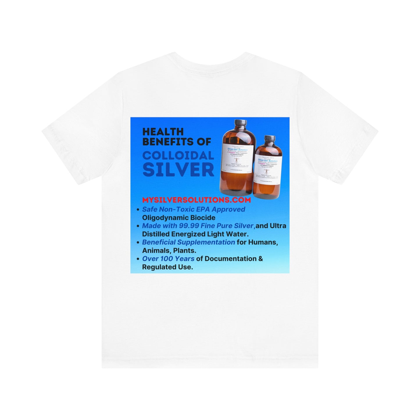 Colloidal Silver MySilverSolutions.com - Unisex Jersey Short Sleeve Tee