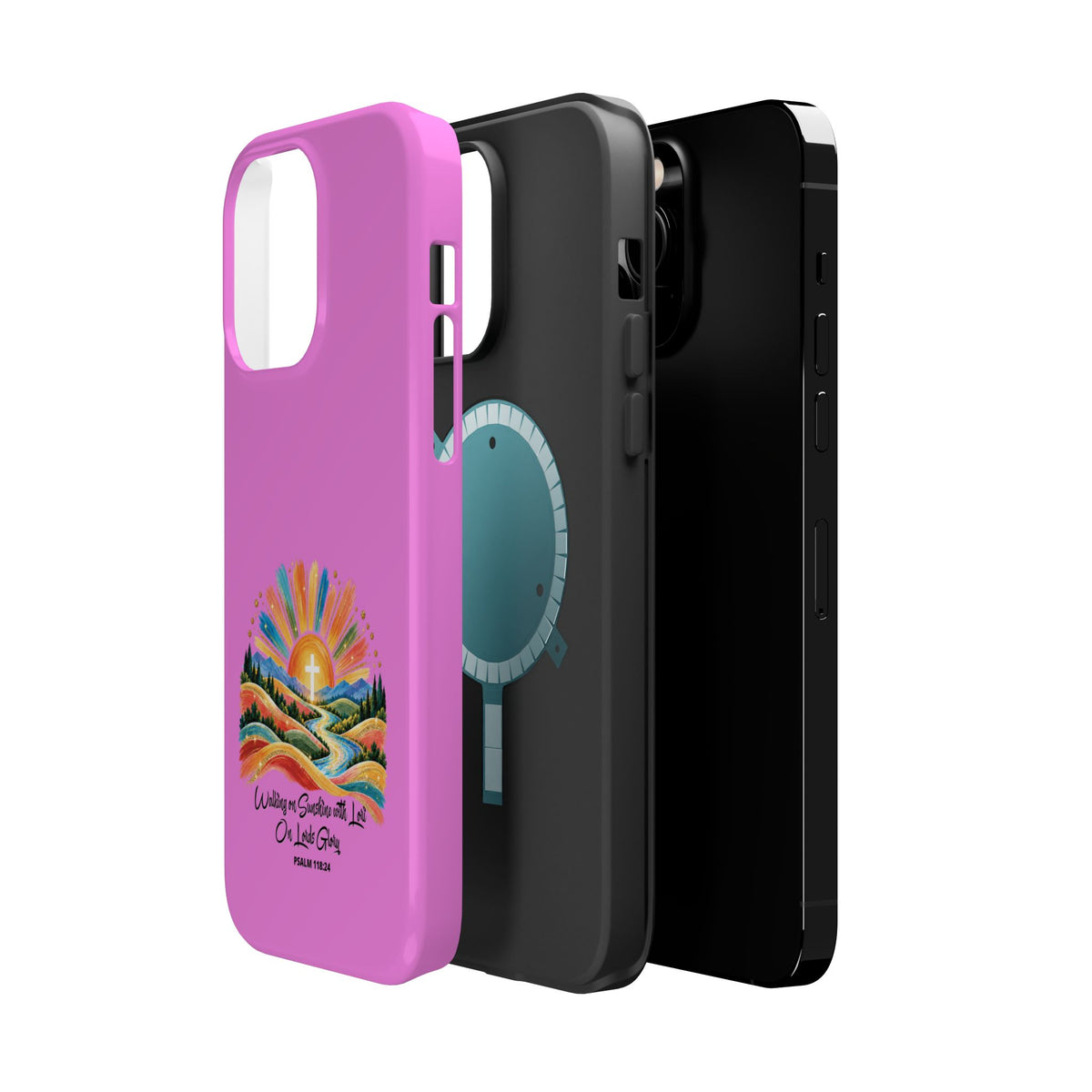 Magnetic Phone Case – “Walking on Sunshine with Lords Glory” Sunrise Design
