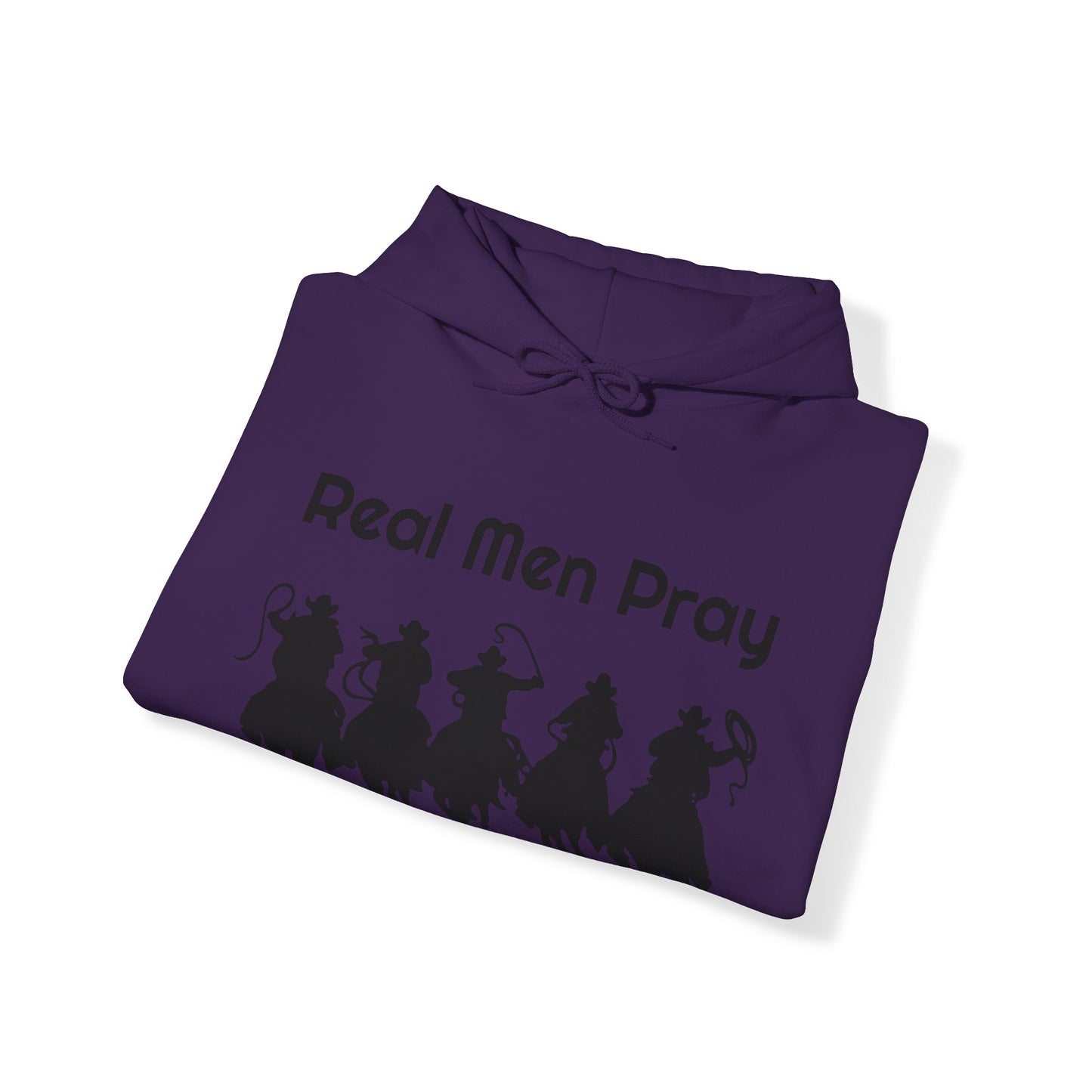 Real Men Pray - Cowboys - Unisex Heavy Blend Hooded Sweatshirt