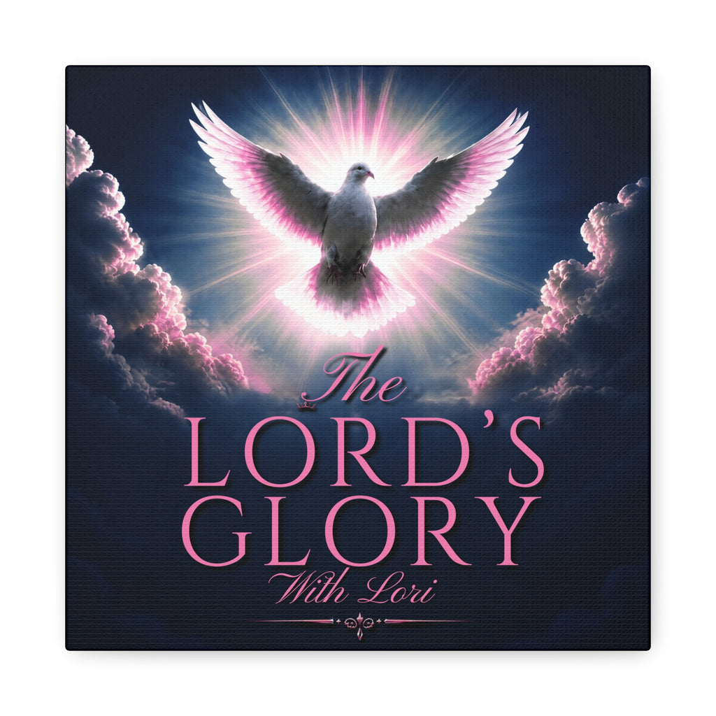 Christian Wall Art Canvas - "The Lord's Glory with Lori" Dove Print