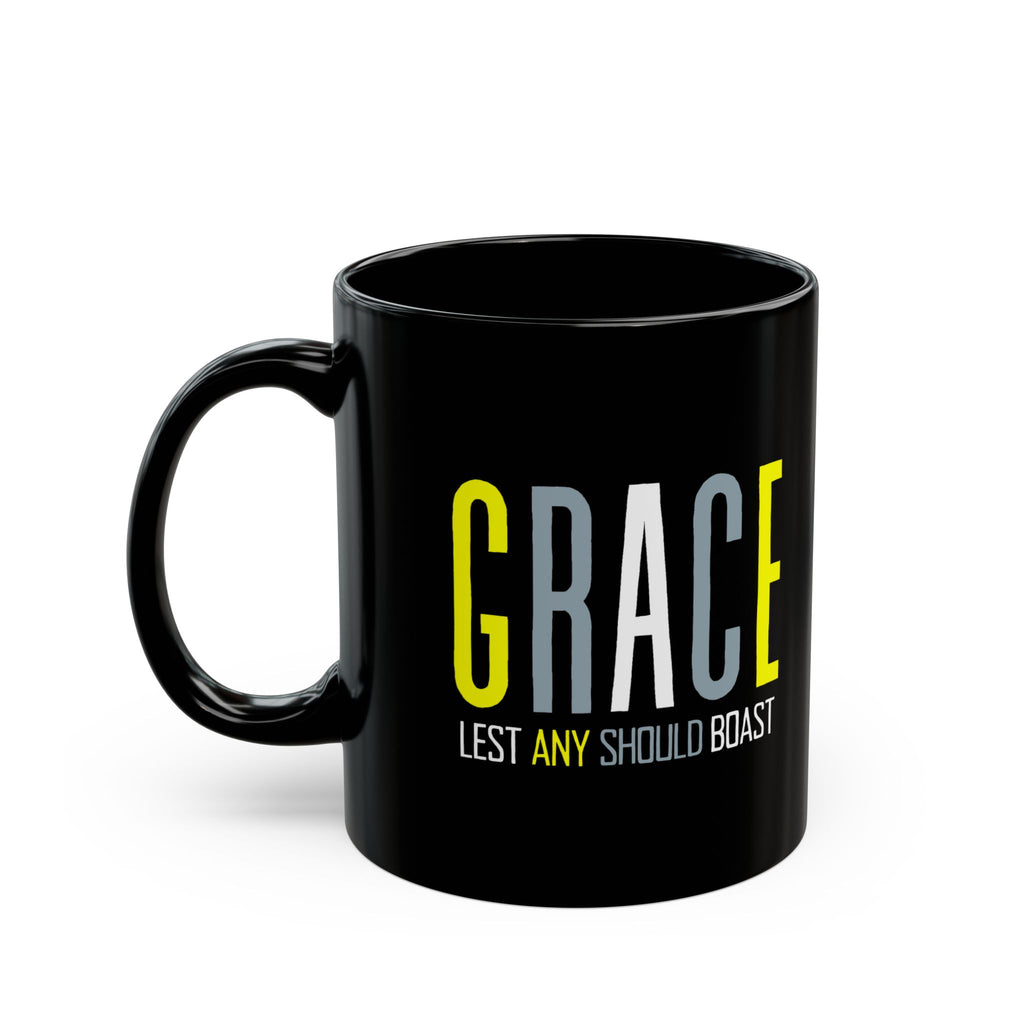Christian Grace Lest Any Should Boast Mug, Religious Coffee Cup, Inspirational Tea Mug, Christian Gift, Graceful Scripture Mug