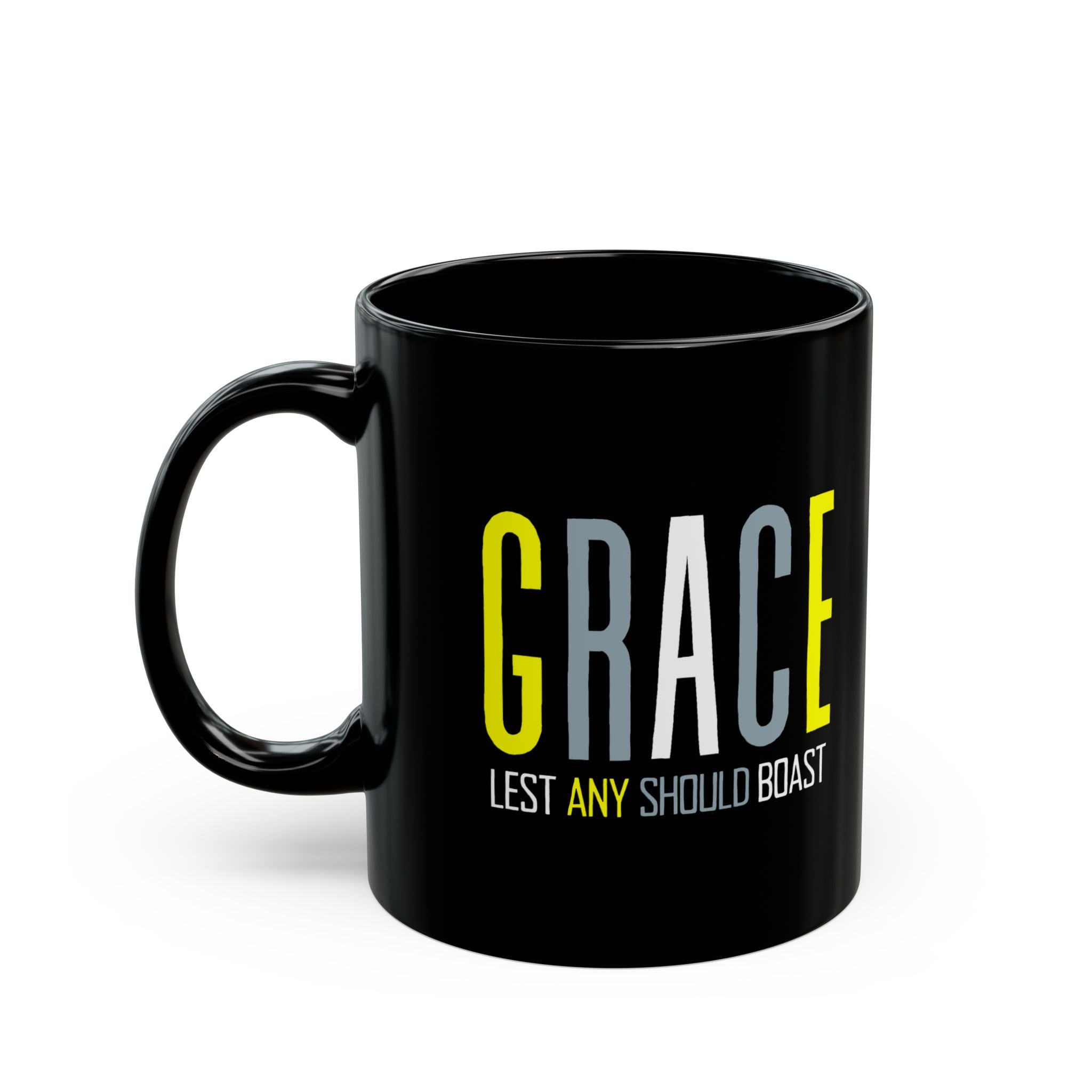 Christian Grace Lest Any Should Boast Mug, Religious Coffee Cup, Inspirational Tea Mug, Christian Gift, Graceful Scripture Mug