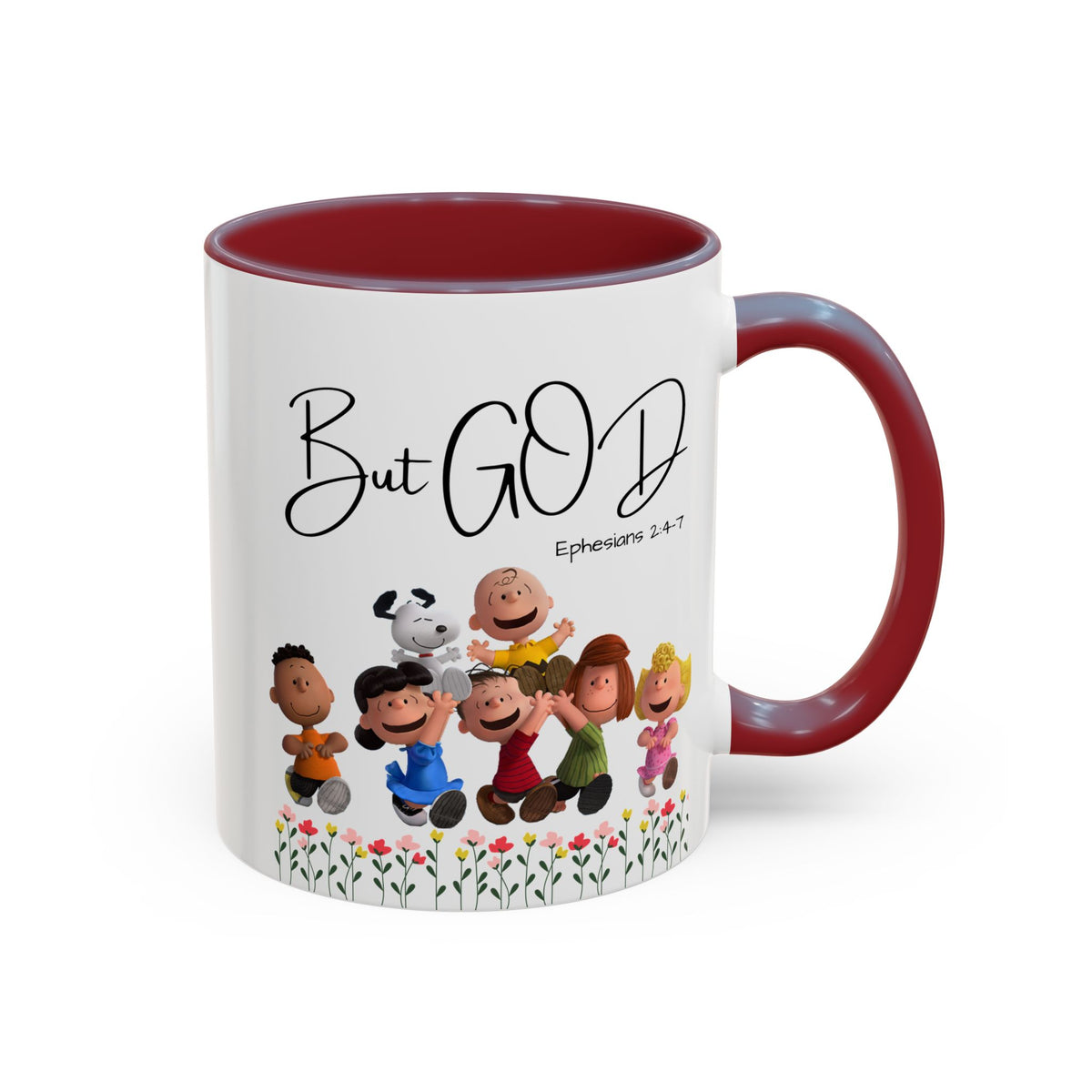 But God Scripture Coffee Mug — Genesis 50:20 Inspirational Heart Accent Mug (11/15oz)