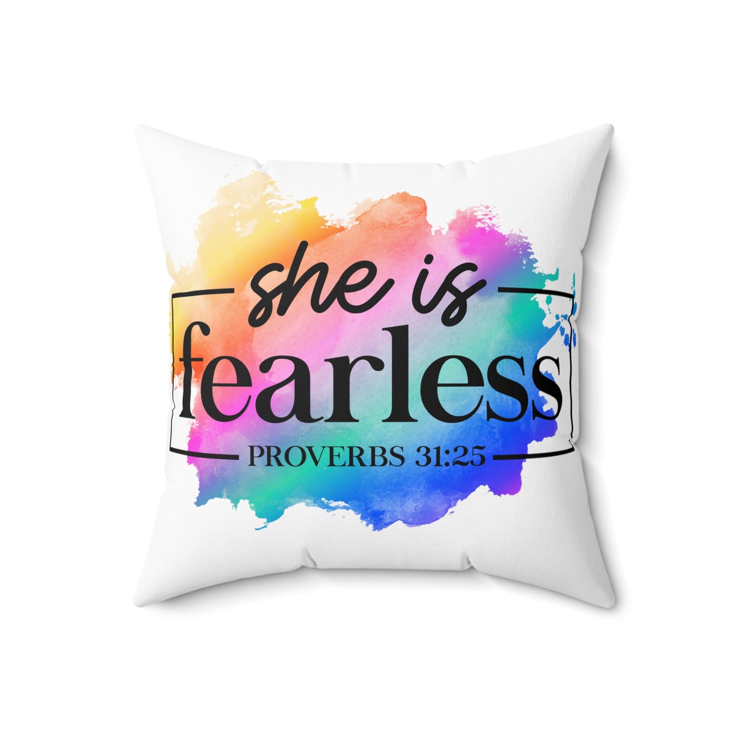 SHE is STRONG FEARLESS  - Spun Polyester Square Pillow