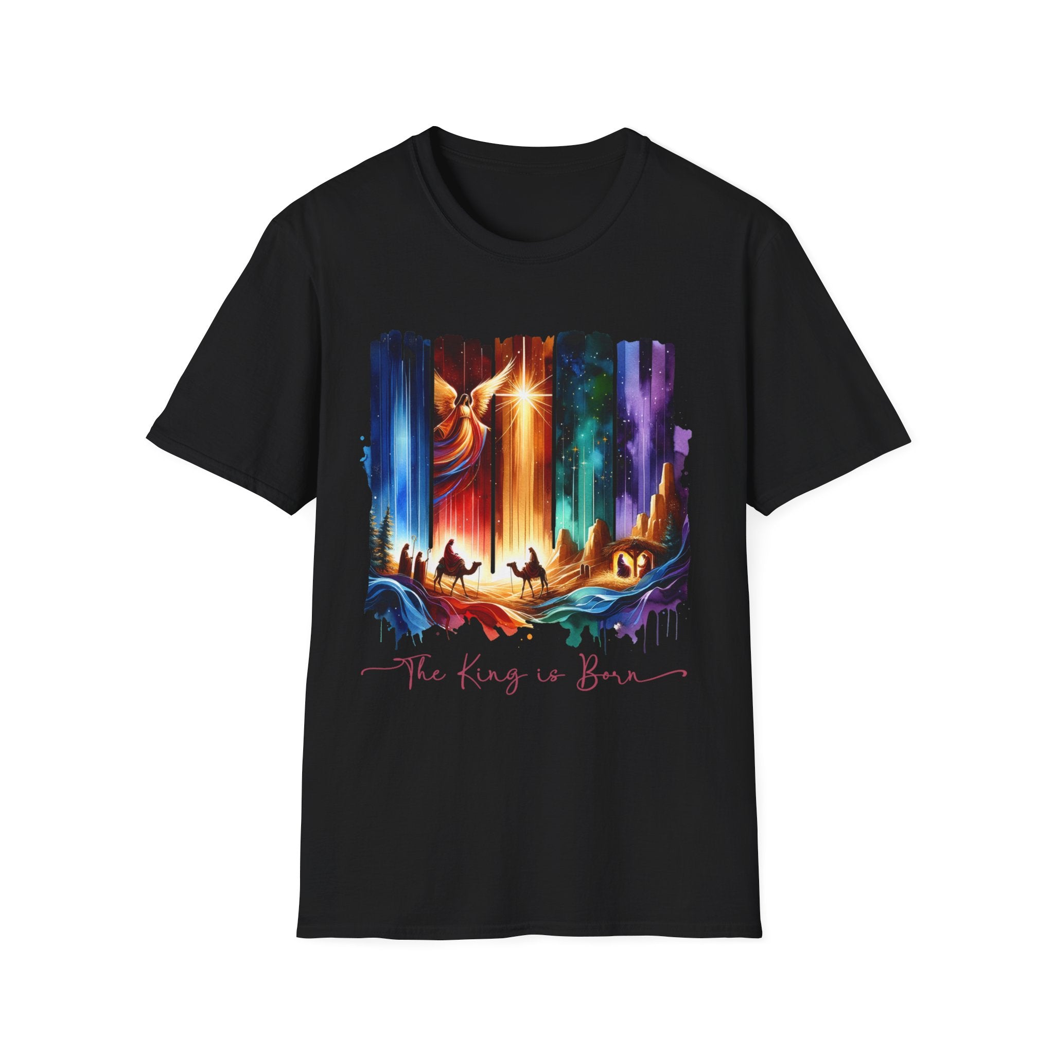 Vibrant Fantasy T-Shirt, Colorful Graphic Tee, Unisex Art Shirt, Great Gift for Fans, Unique Casual Wear, The King is Born Shirt