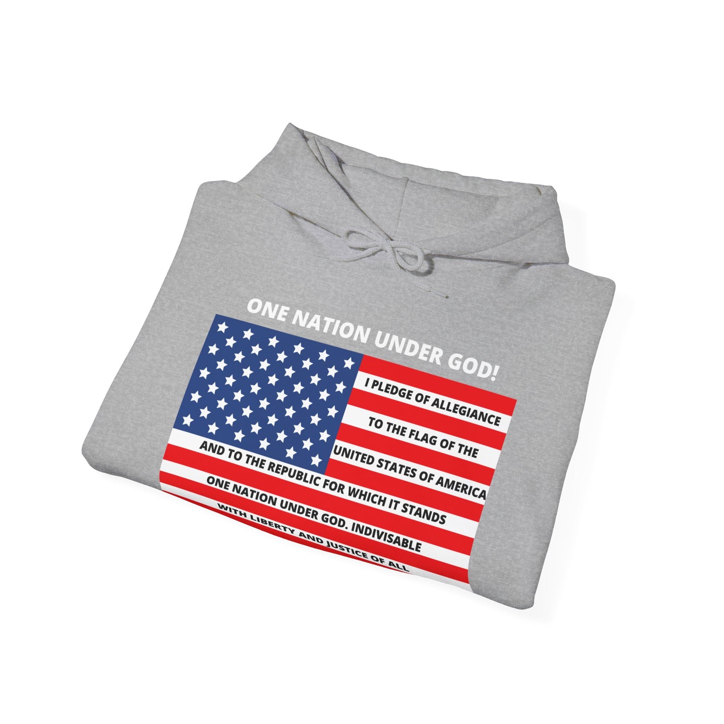 Pledge of Allegiance One Nation under GOD! Unisex Heavy Blend Hooded Sweatshirt