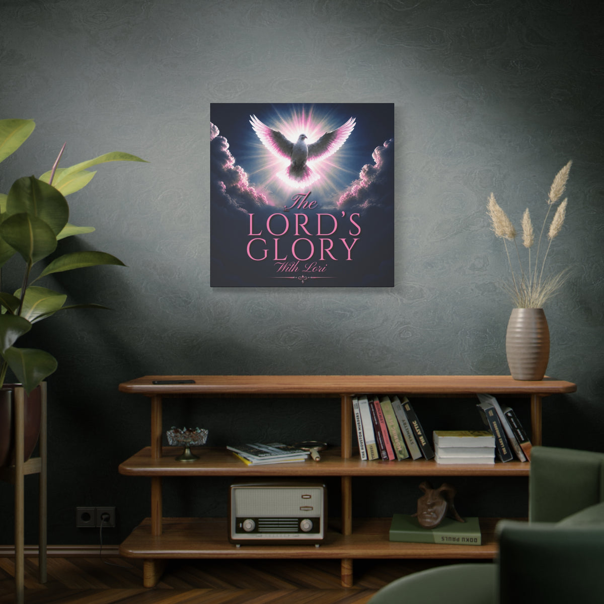 Christian Wall Art Canvas - "The Lord's Glory with Lori" Dove Print