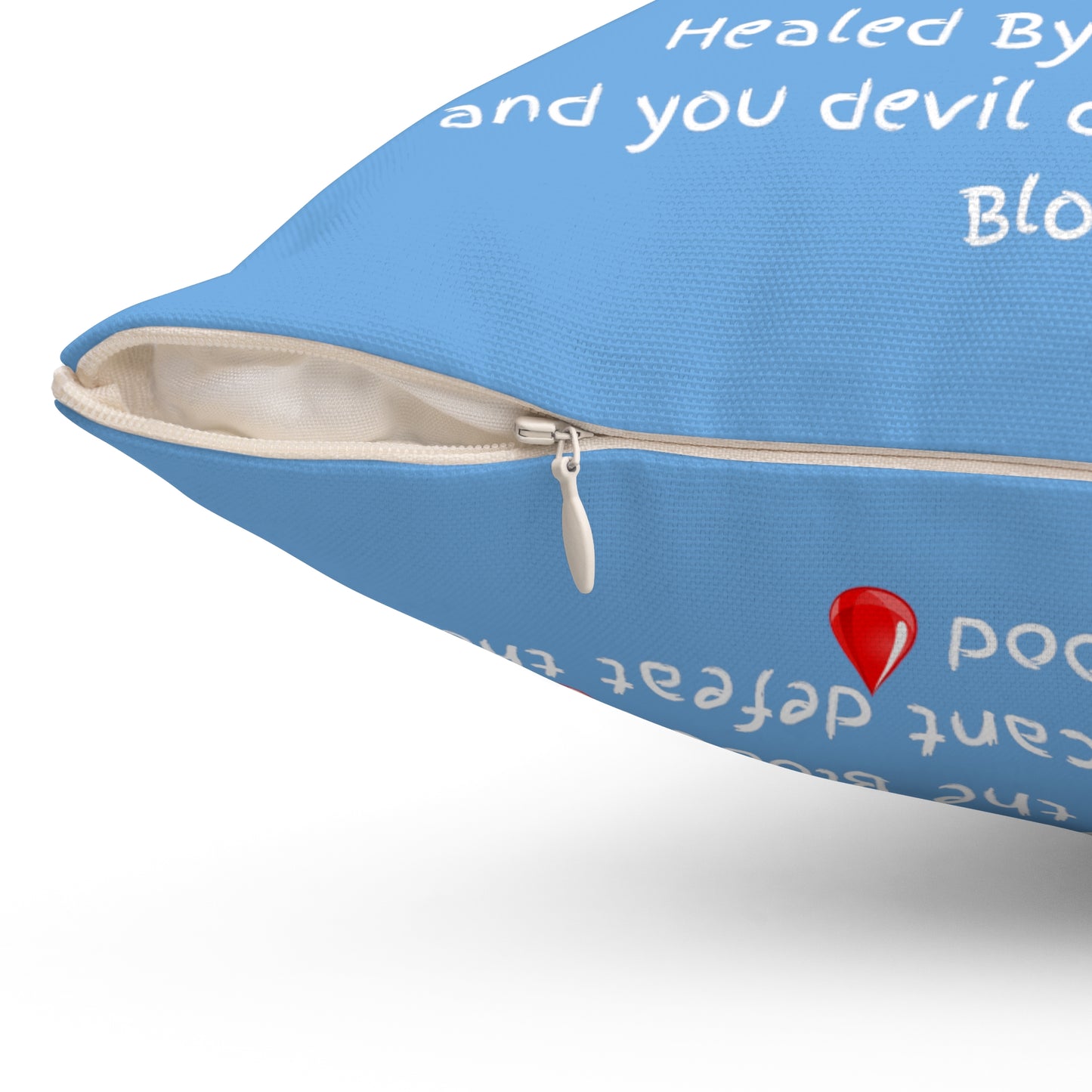 The Power of the Blood of Jesus - Spun Polyester Square Pillow