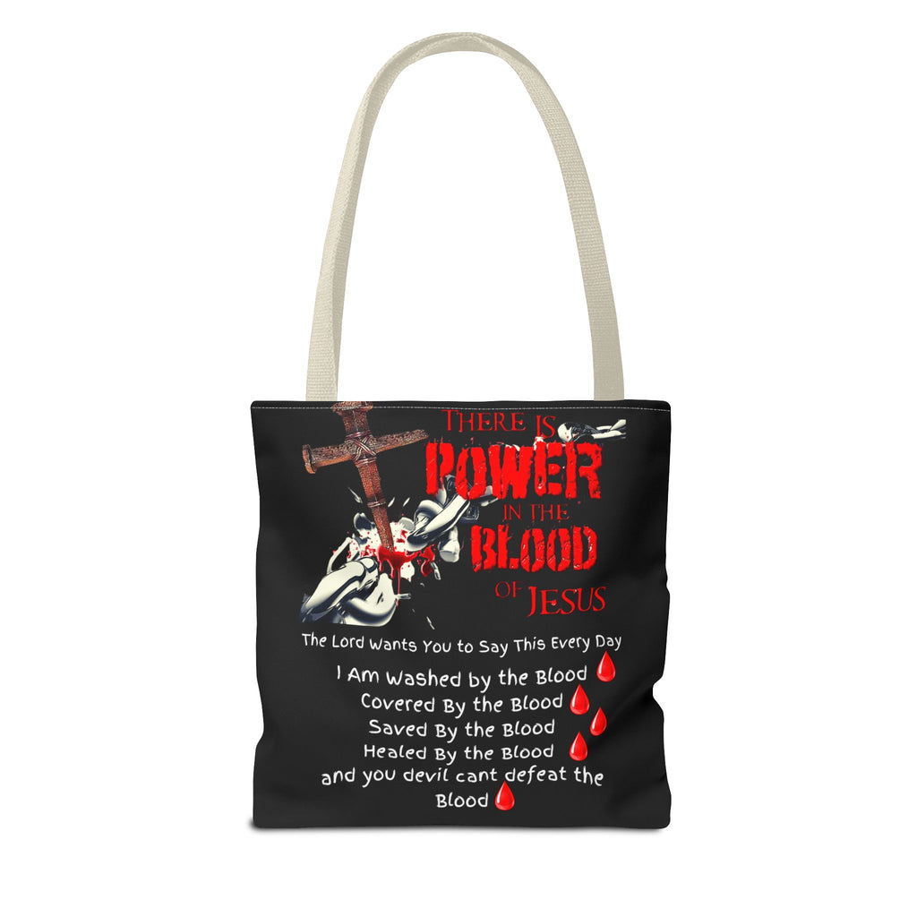 Tote — "The Power of the Blood of Jesus" Inspirational Christian Tote Bag
