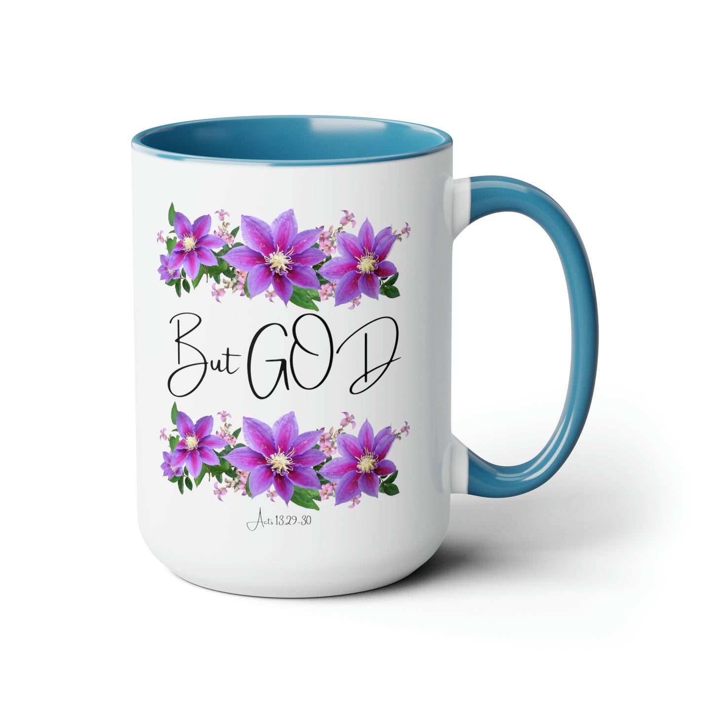 But GOD - Two-Tone Coffee Mugs, 15oz