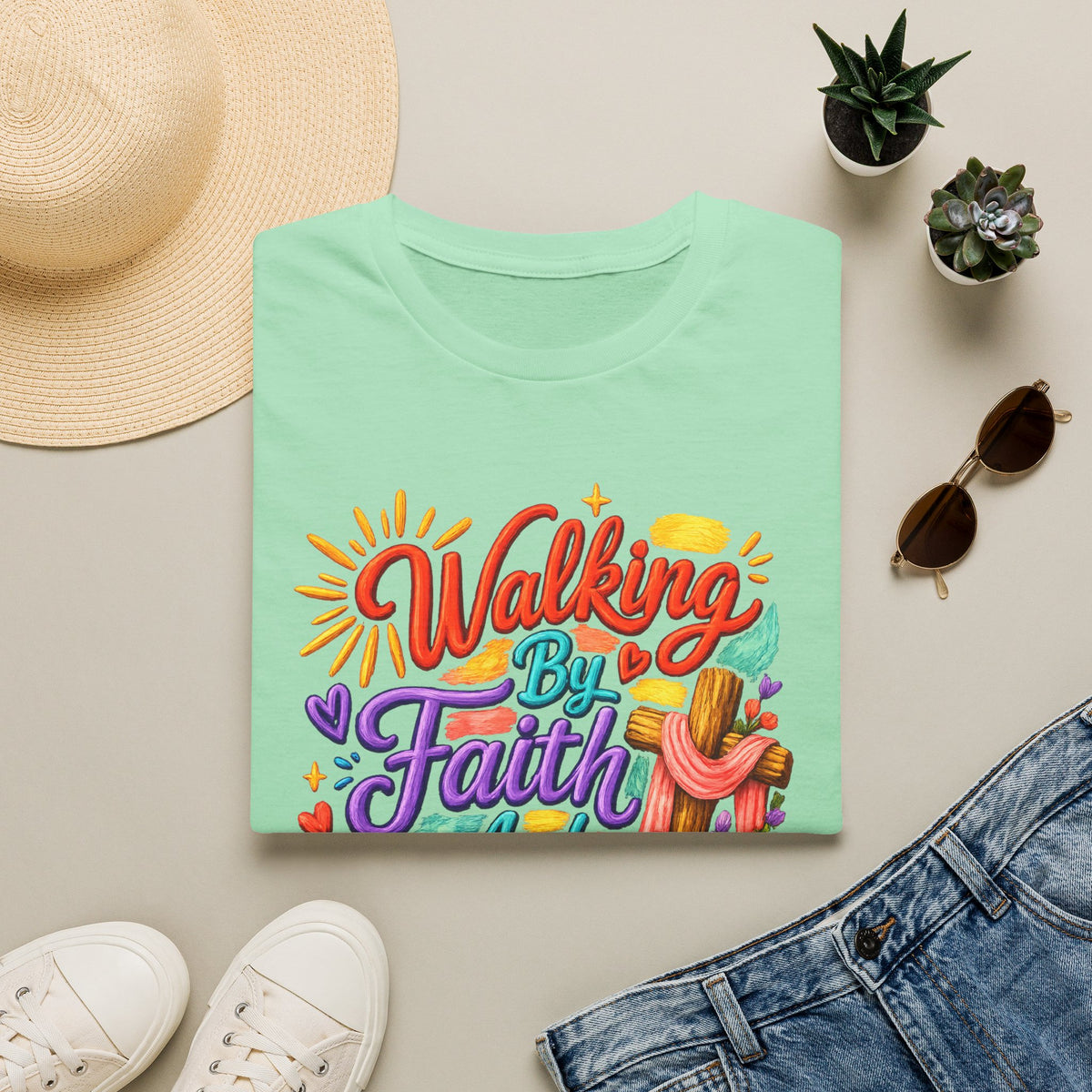Walking By Faith and Sunshine T-Shirt