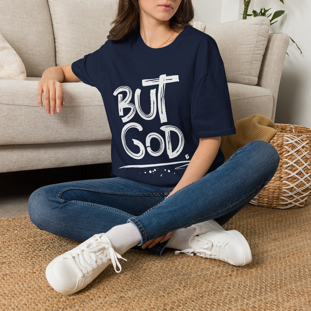 But GOD - Mens and Womans  Softstyle T-Shirt