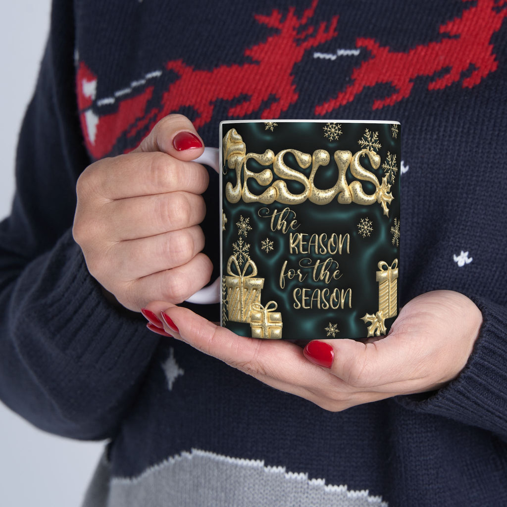 Festive Holiday Ceramic Mug | Christmas Coffee Cup, Gift for Him/Her, Seasonal Drinkware, Holiday Present, Merry X-Mas Decor