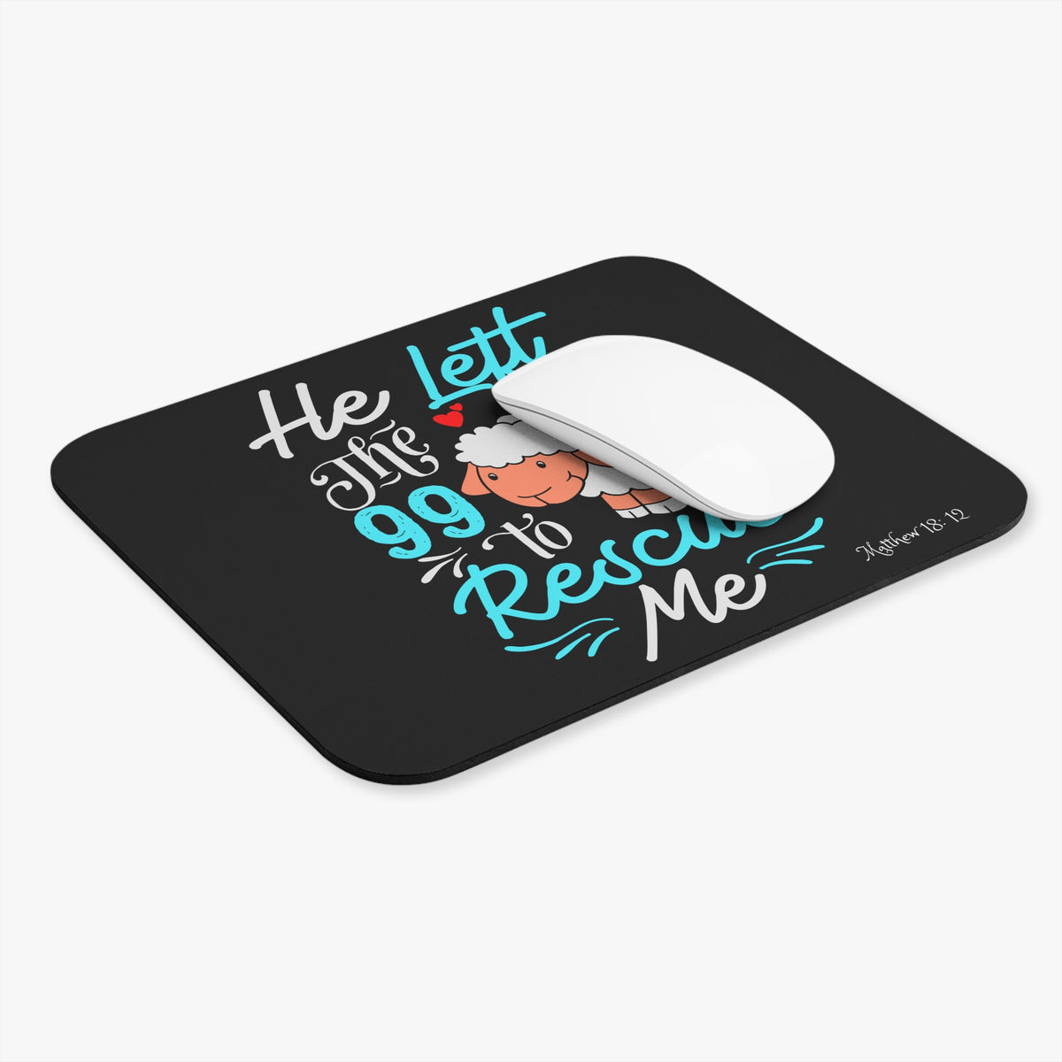 Christian Mouse Pad, Bible Verse Matthew 18:12, Religious Rectangle Mousepad, Inspirational Desk Mat, Scripture Quote Office Decor,