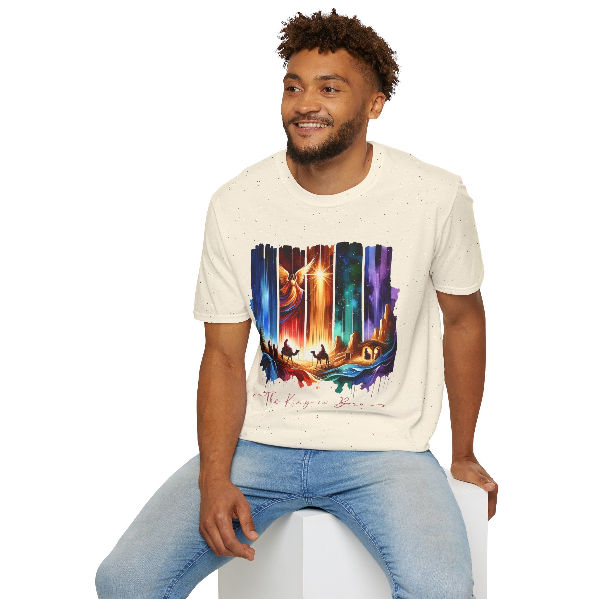 Vibrant Fantasy T-Shirt, Colorful Graphic Tee, Unisex Art Shirt, Great Gift for Fans, Unique Casual Wear, The King is Born Shirt