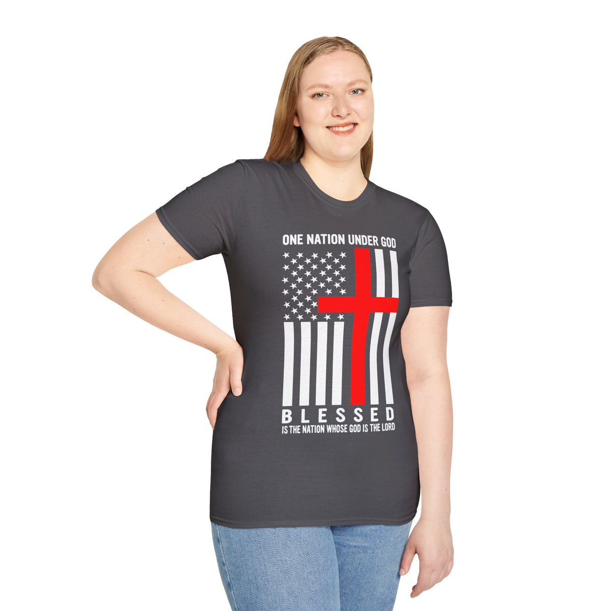 One Nation Under GOD - Mens Womans Softstyle T-Shirt