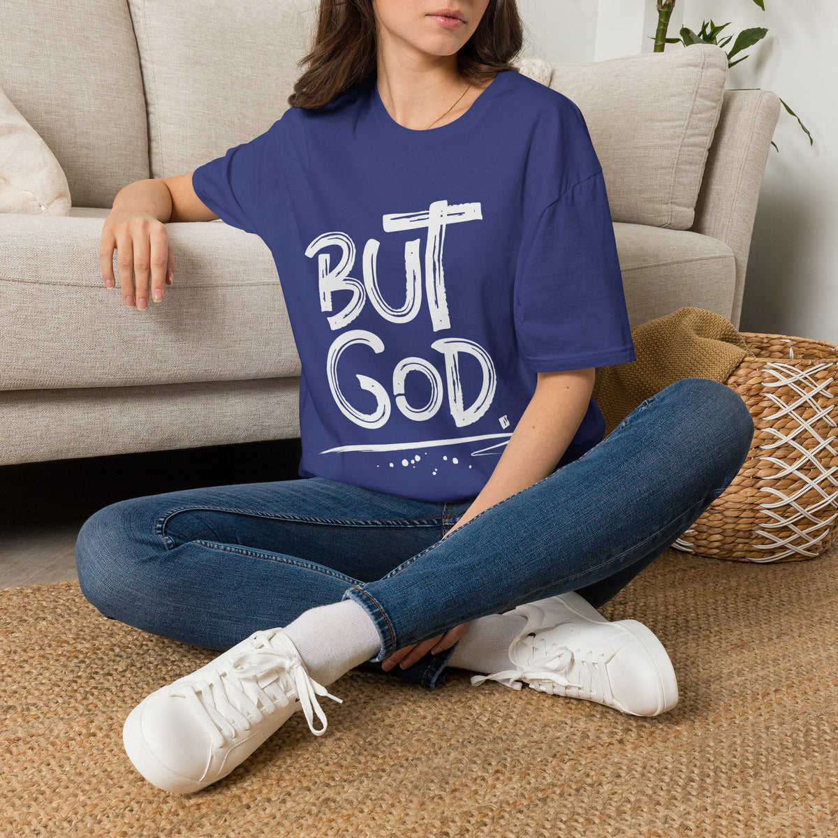 But GOD - Mens and Womans  Softstyle T-Shirt
