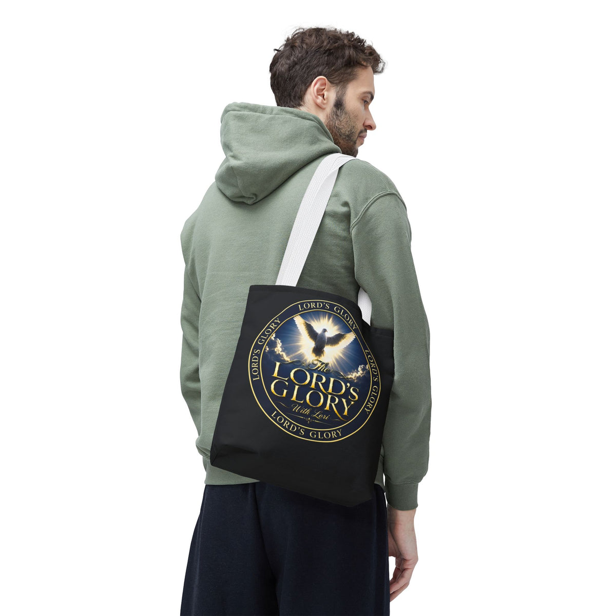 Tote Bag — "The Lord's Glory with Lori" Christian Dove Tote (Faith-Inspired Church Bag)