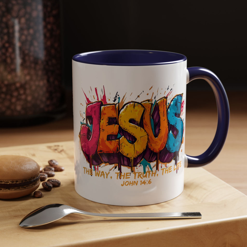 Jesus Graffiti Mug | Accent Coffee Mug 11oz 15oz