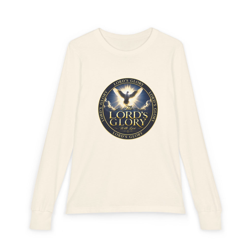 Youth Long Sleeve Tee - "Lord's Glory with Lori" Christian Dove Graphic