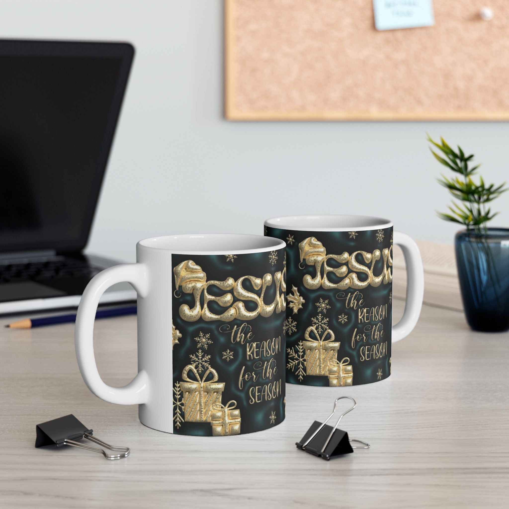 Festive Holiday Ceramic Mug | Christmas Coffee Cup, Gift for Him/Her, Seasonal Drinkware, Holiday Present, Merry X-Mas Decor