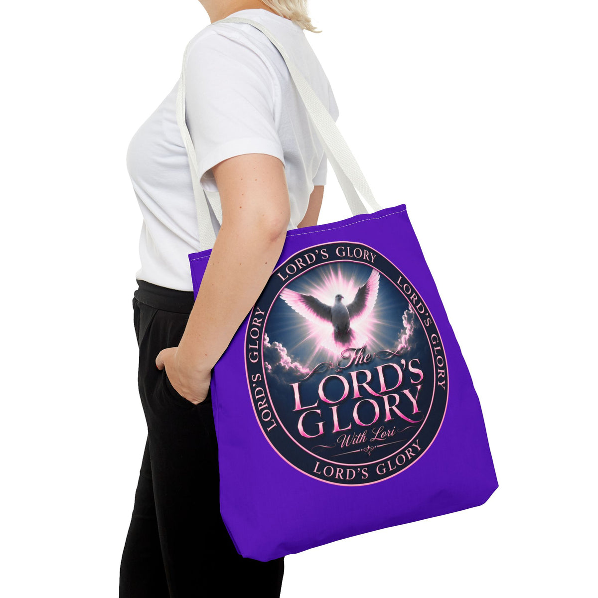 Inspirational 'The Lord's Glory with Lori' Tote Bag — Christian Faith AOP Shopper