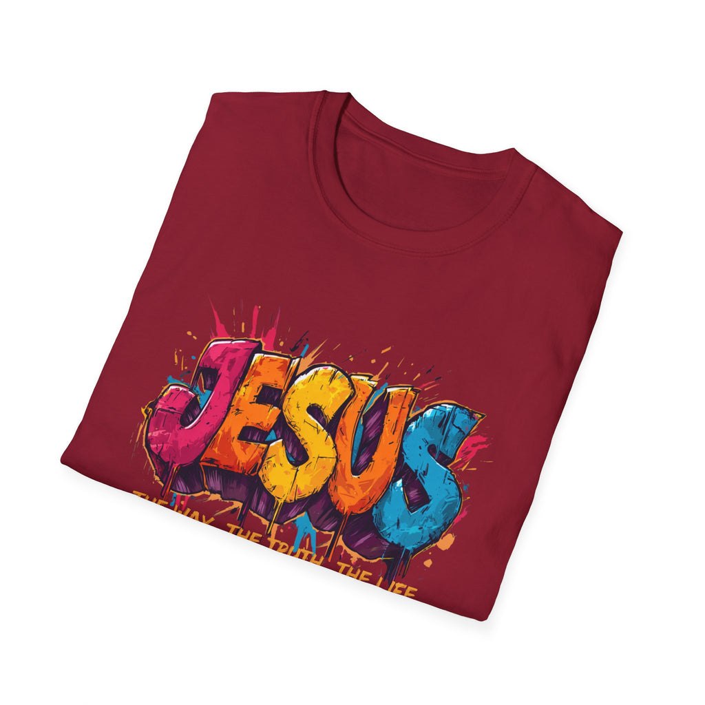 JESUS  Splash T-Shirt | Colorful Street Art Christian Tee