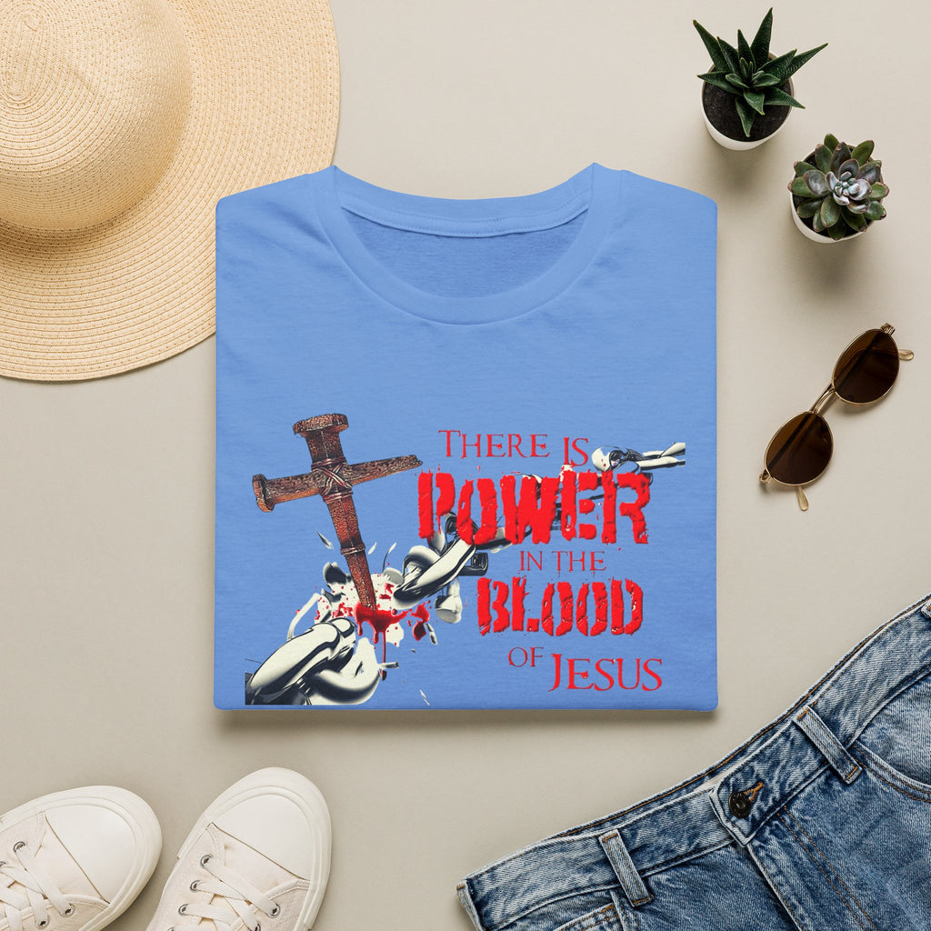 Jesus Blood Cross T-Shirt — "There Is Power In The Blood of Jesus" Christian Tee