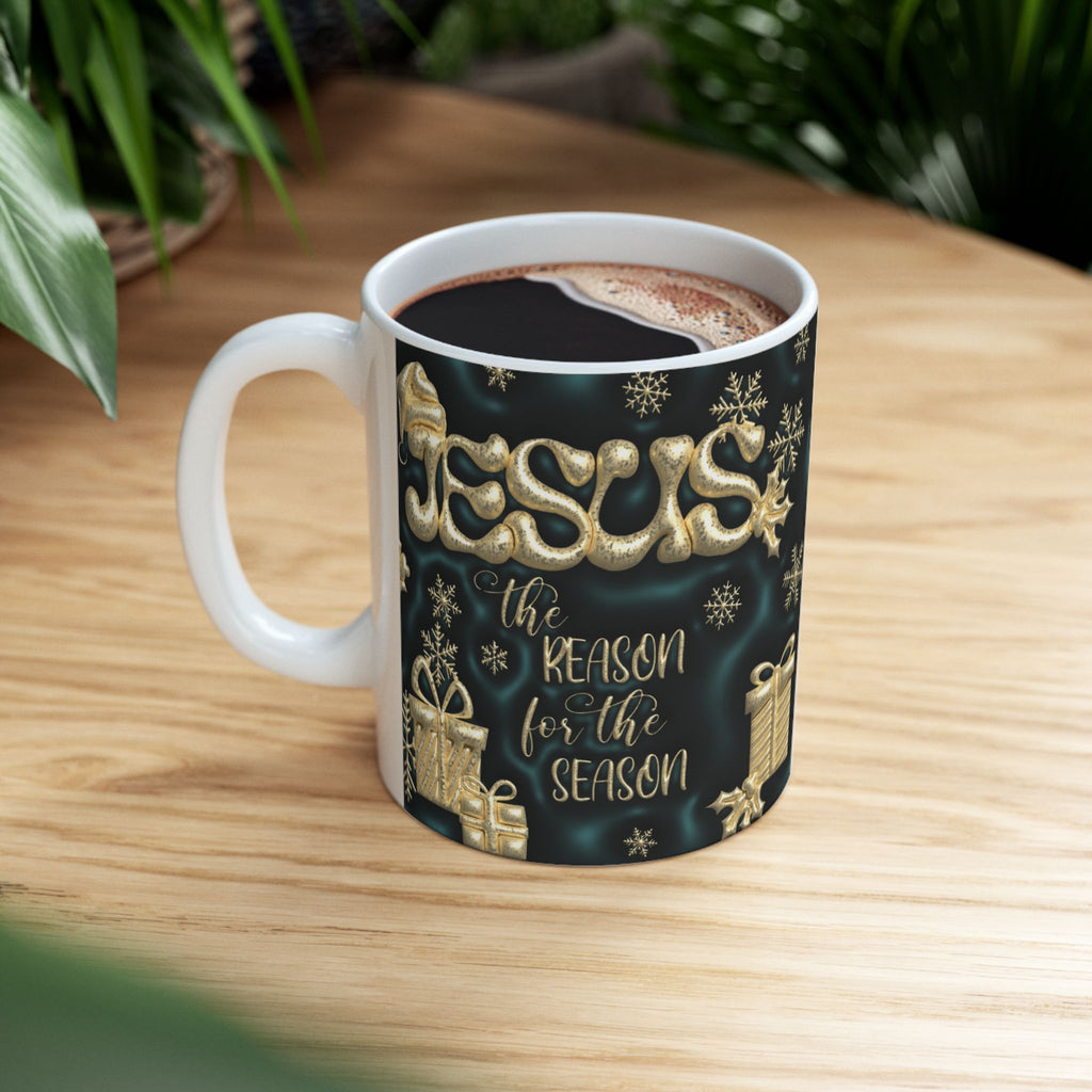 Festive Holiday Ceramic Mug | Christmas Coffee Cup, Gift for Him/Her, Seasonal Drinkware, Holiday Present, Merry X-Mas Decor