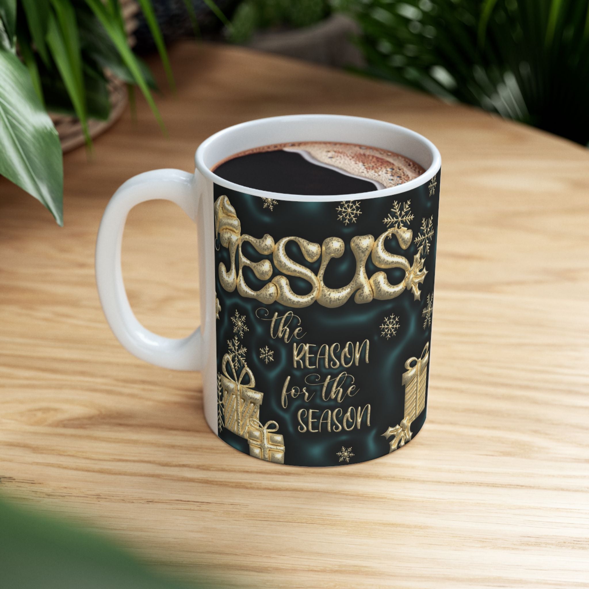 Festive Holiday Ceramic Mug | Christmas Coffee Cup, Gift for Him/Her, Seasonal Drinkware, Holiday Present, Merry X-Mas Decor