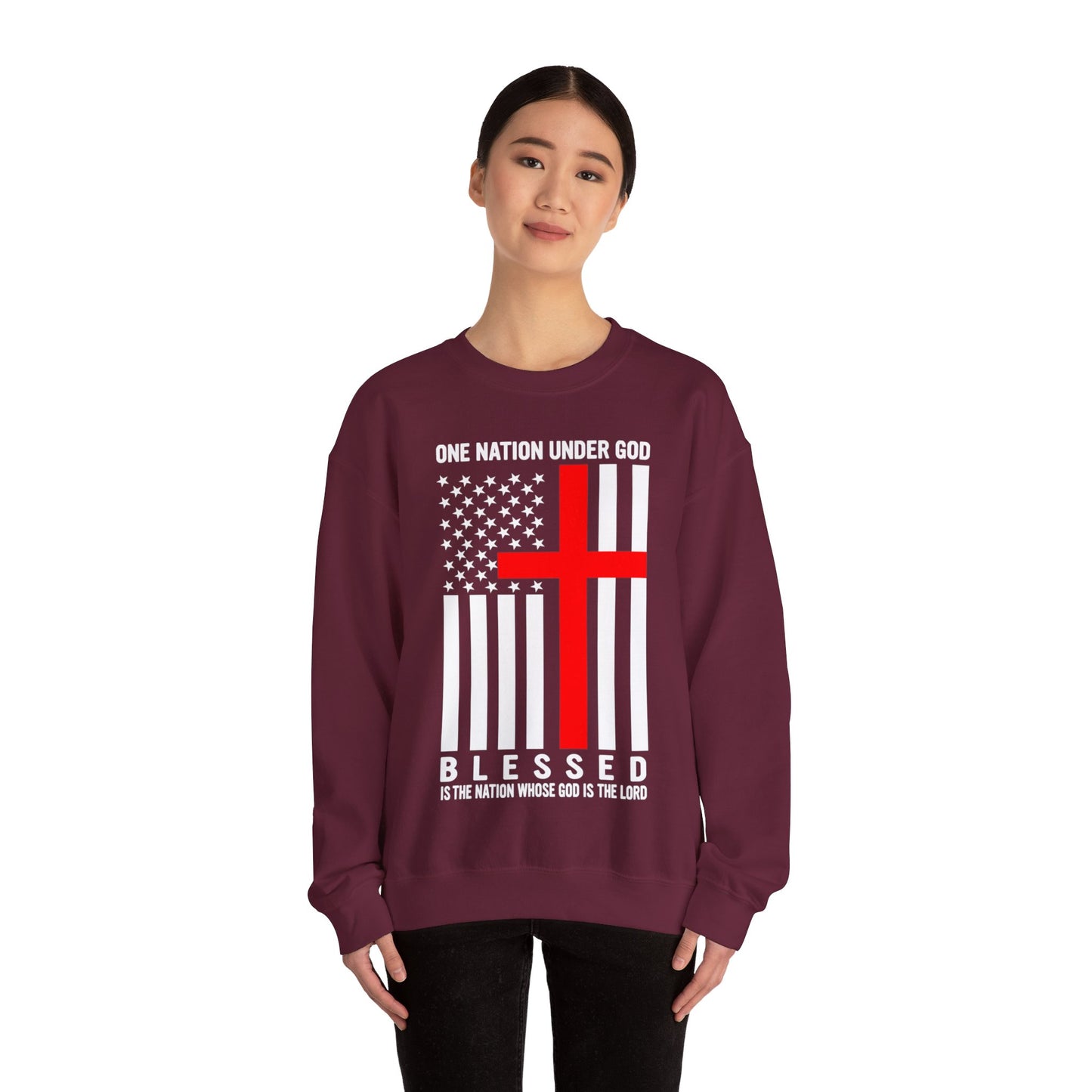 One Nation Under GOD - Unisex Heavy Blend Crewneck Sweatshirt