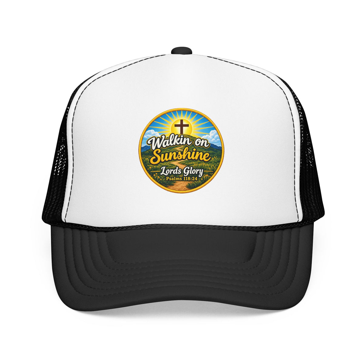 Walkin' on Sunshine Trucker Hat — 'Lord's Glory with Lori' Christian Mesh Cap