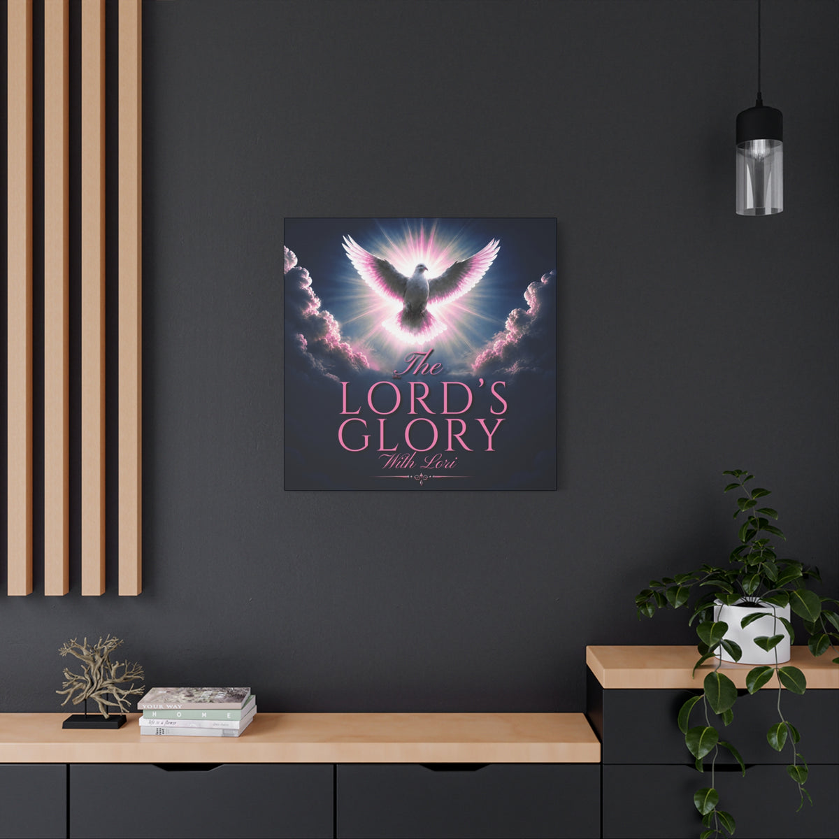 Christian Wall Art Canvas - "The Lord's Glory with Lori" Dove Print