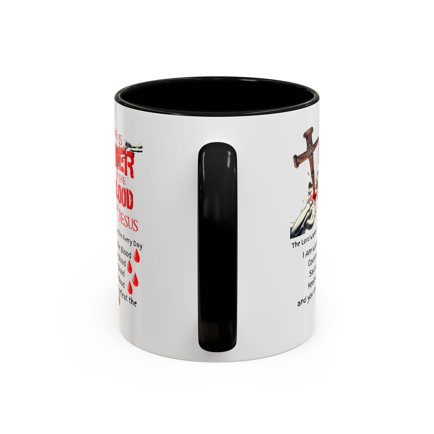 The Power of the Blood of Jesus Accent Coffee Mug (11, 15oz)