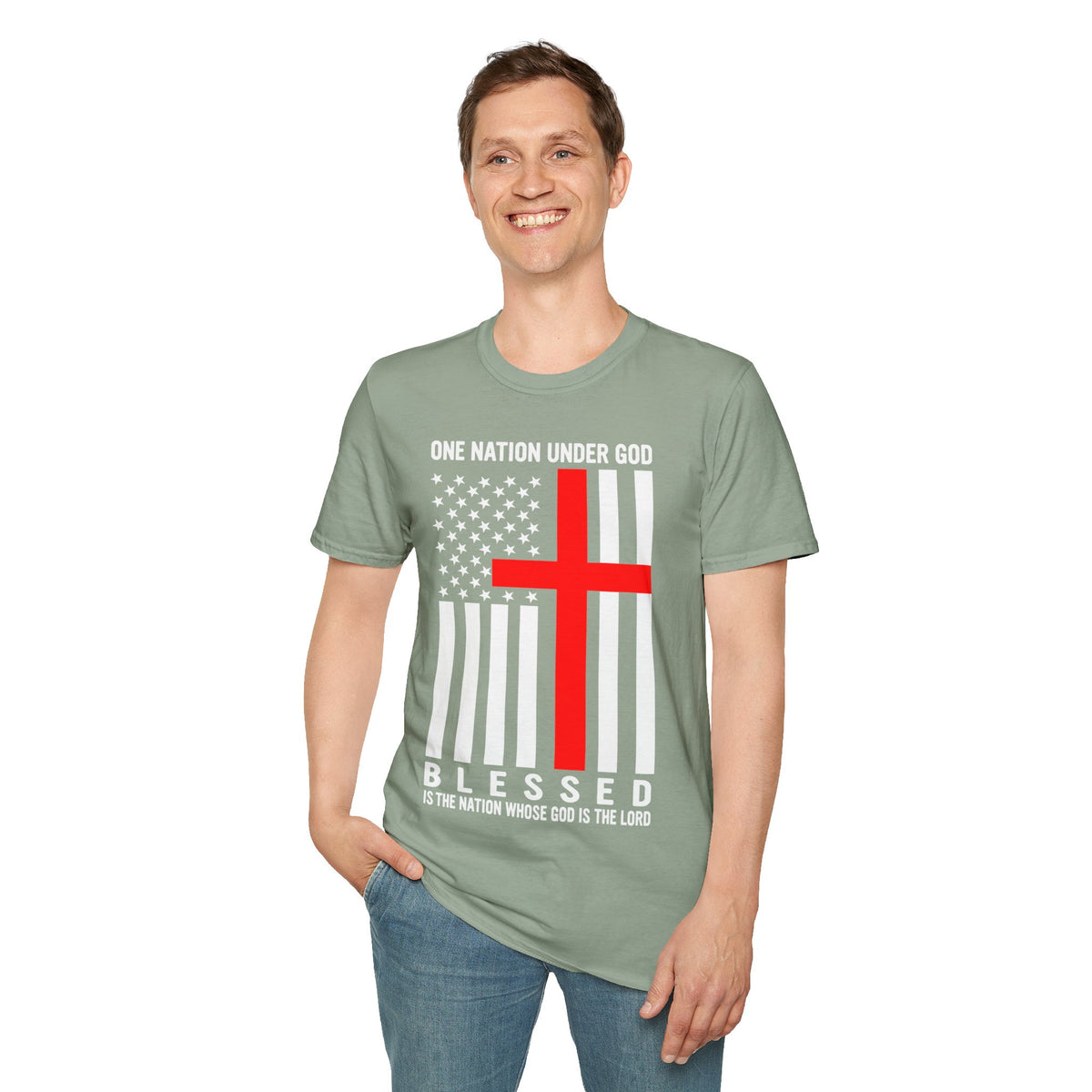 One Nation Under GOD - Mens Womans Softstyle T-Shirt