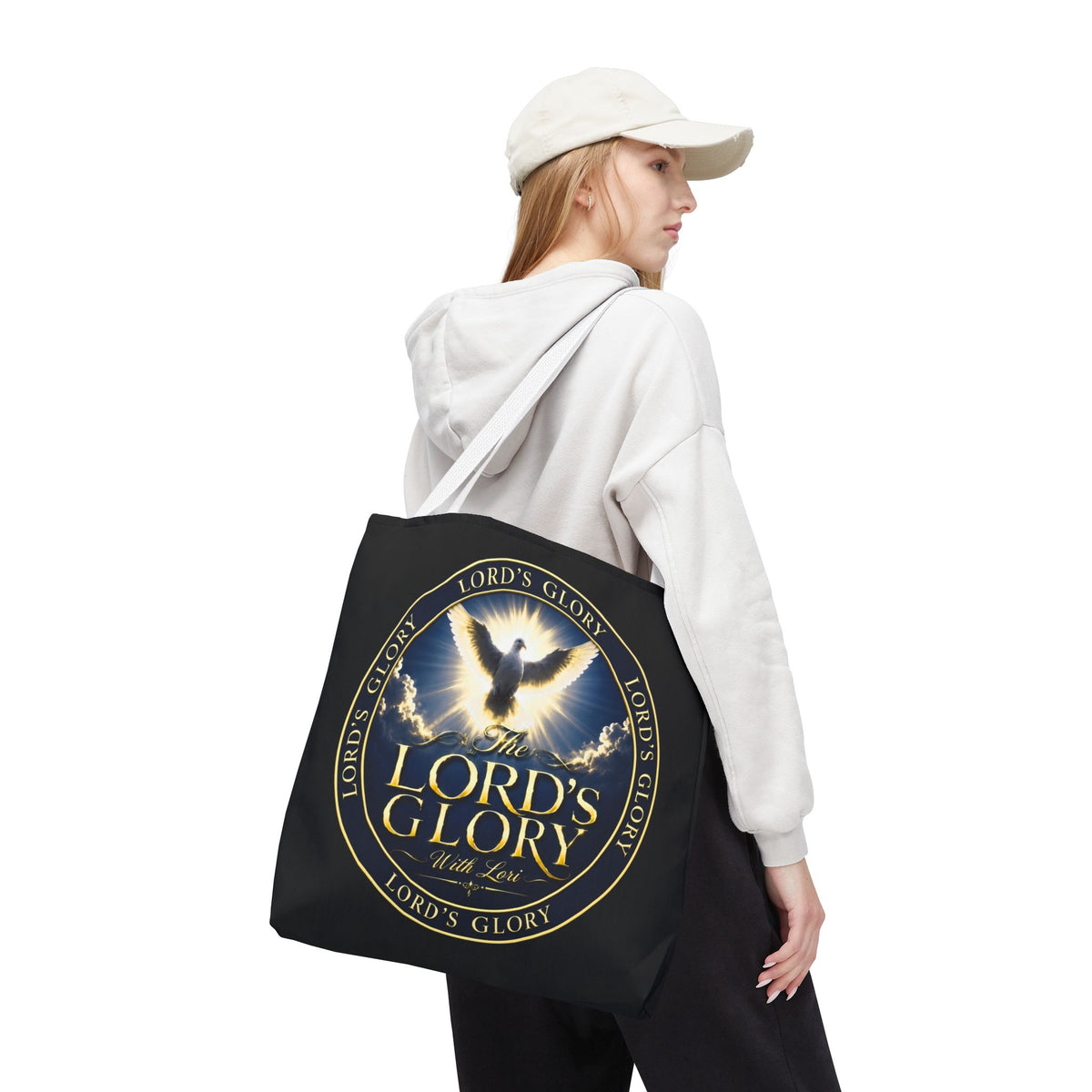 Tote Bag — "The Lord's Glory with Lori" Christian Dove Tote (Faith-Inspired Church Bag)
