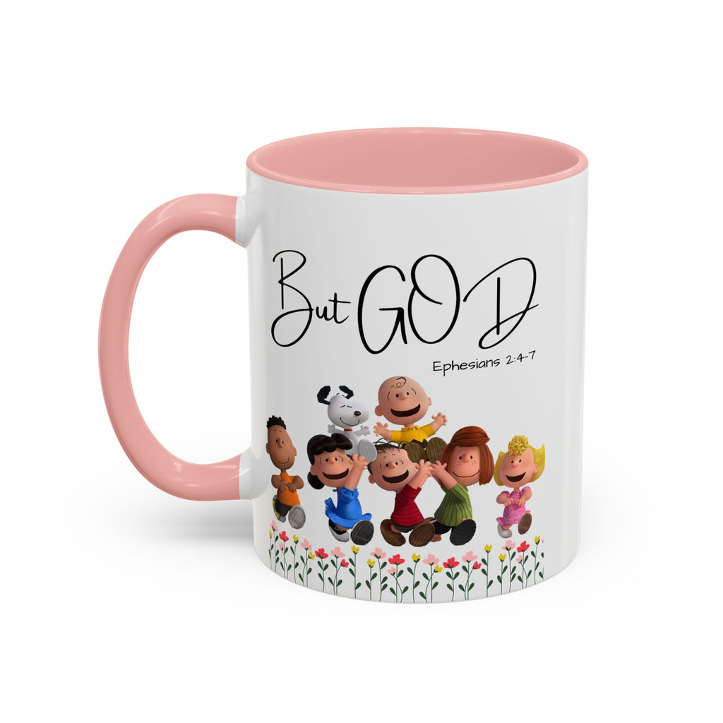 But God Scripture Coffee Mug — Genesis 50:20 Inspirational Heart Accent Mug (11/15oz)