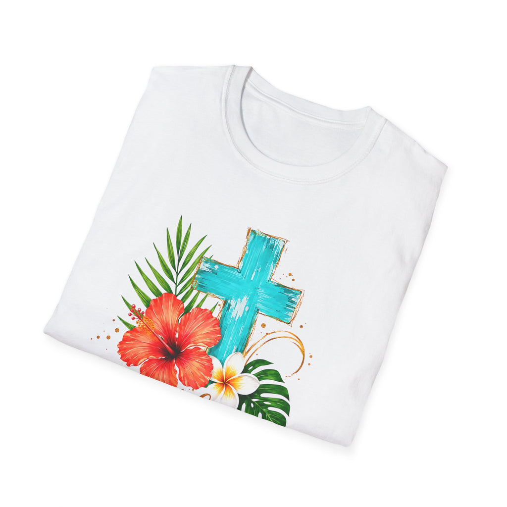 Sunshine & Jesus T-Shirt — Tropical Cross Christian Tee