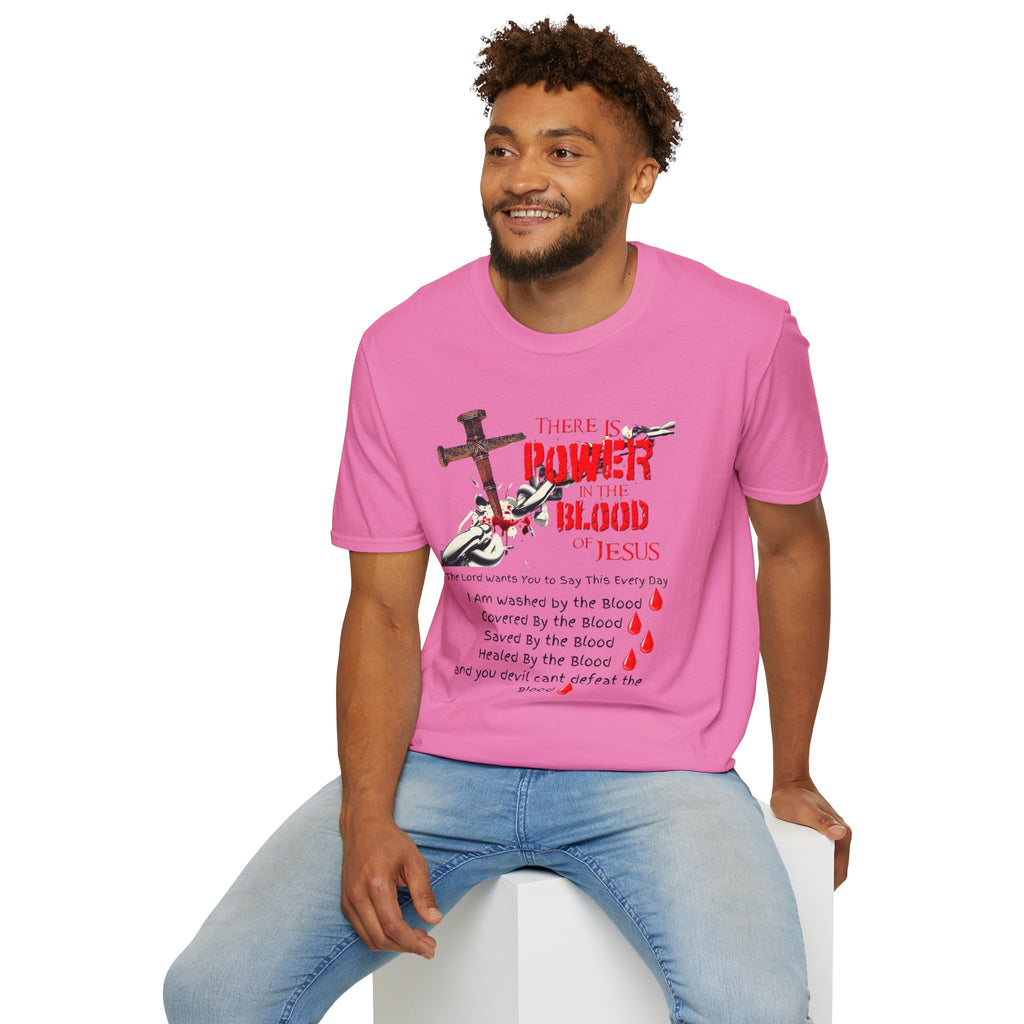 Jesus Blood Cross T-Shirt — "There Is Power In The Blood of Jesus" Christian Tee
